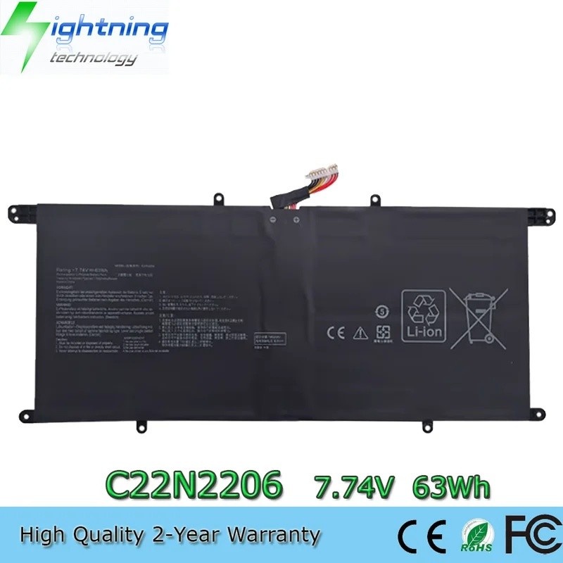 C22N2206 7.74V 63Wh แบตเตอรี่แล็ปท็อปสําหรับ ASUS ZenBook S 13 OLED UX5304VA UX5304 0B200-04320000