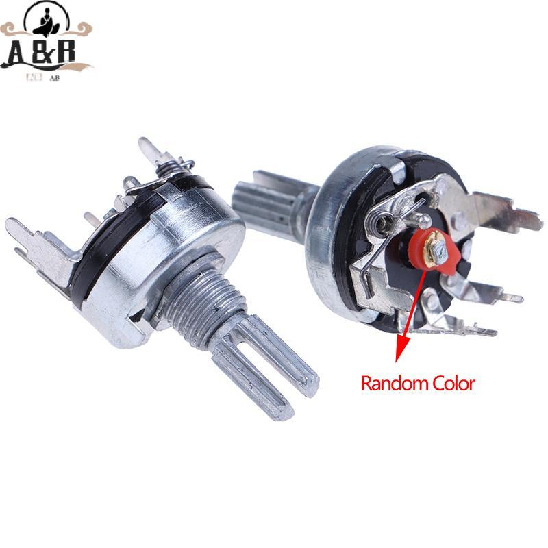 [A&B] 5 ชิ้น RV17 พร้อมสวิตช์ Potentiometer B1K 2K 5K 10K 20K 50K ความยาวจับ 15 มม.5Pin สวิทช์ฟิล์มค
