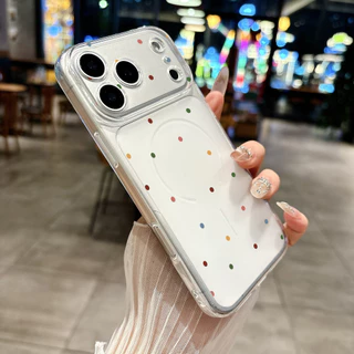 เคสไอโฟน รองรับรุ่น 13 15 11 17 16 12 14 ProMax 7 8Plus XR X XS Max ลายจุดกลมหลายสีคลาสสิก