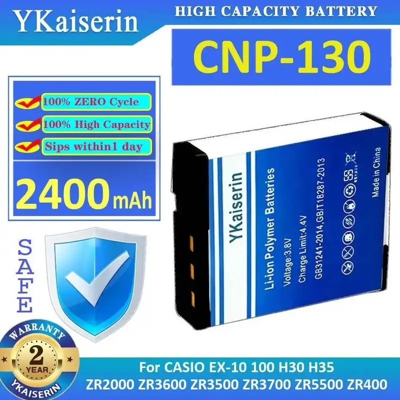 สําหรับ Casio EX-10 100 H30 H35 ZR2000 ZR3600 ZR3500 ZR3700 ZR5500 ZR400 กล้อง Cnp-130 แบตเตอรี่ 240