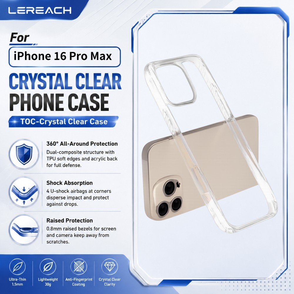 เคสใส สำหรับ iPhone 16 Pro Max Plus 15 16E 17E Ultra-Thin โปร่งใส กันกระแทก CA1000