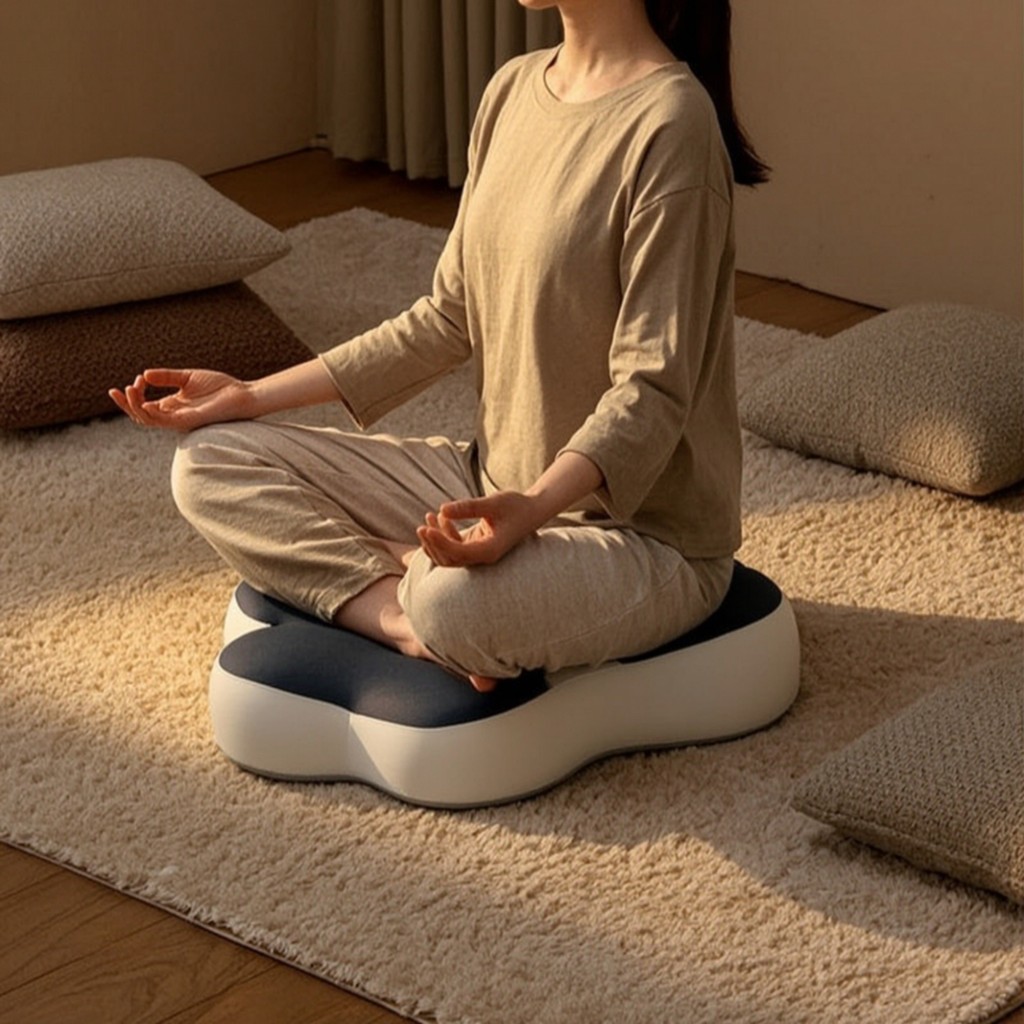 Memory Foam Meditation Cushion Long-Lasting Meditation Cushion with Memory Foam Floor Pillow Portabl