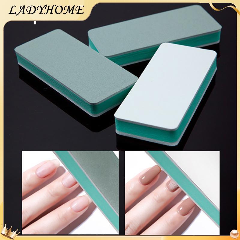 LH 10pcs 600/3000 Grit บัฟเฟอร์เล็บ Blos UV เจลขัดแฟ้มสําหรับเล็บ Pedicure KZ
