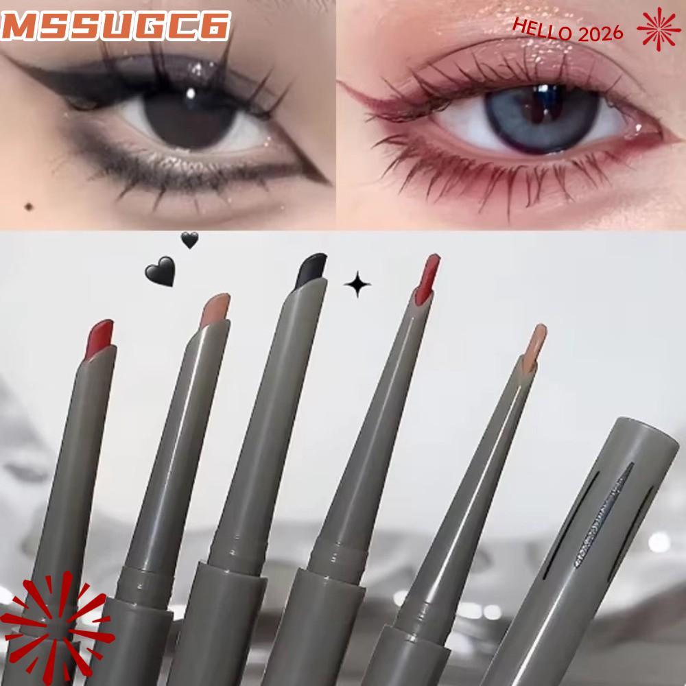 MSSUGC6 Rose Red Eyeliner, Matte Long-lasting Wine Red Eyeliner, สูตรกันน้ําธรรมชาติ Easy To Color S