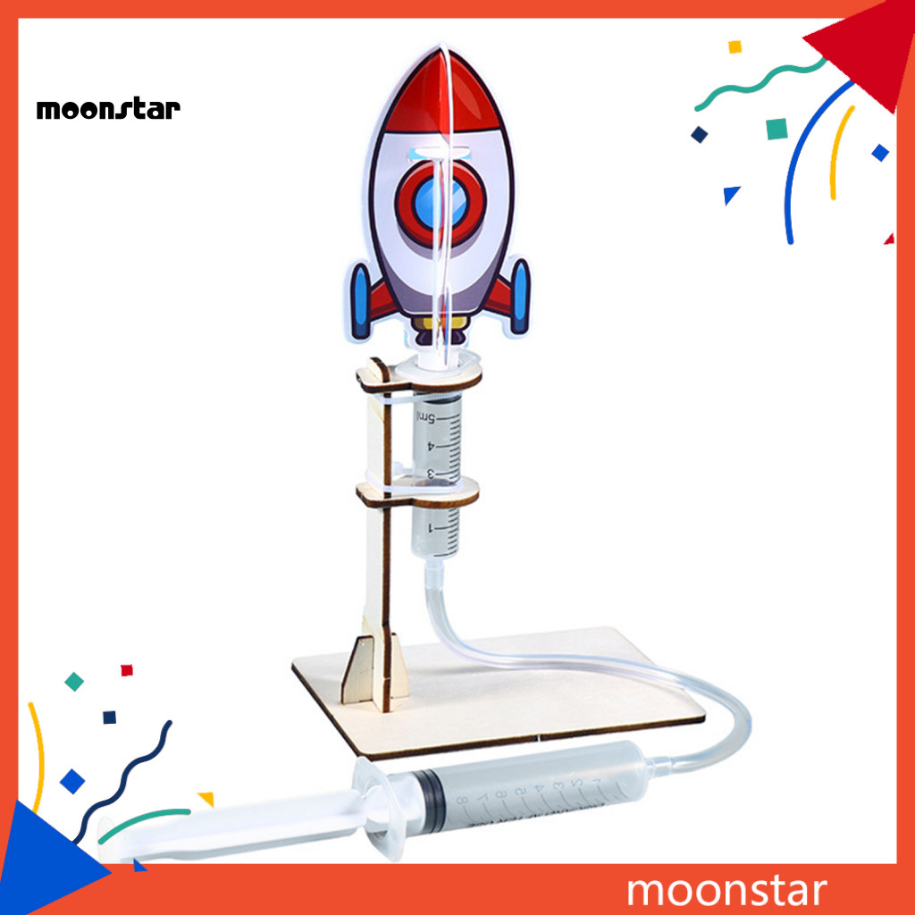 MOO Stem Rocket Launcher ของเล่นเพื่อการศึกษา Rocket Launcher ของเล่น Diy ไม้ Rocket Launcher ชุด Ha