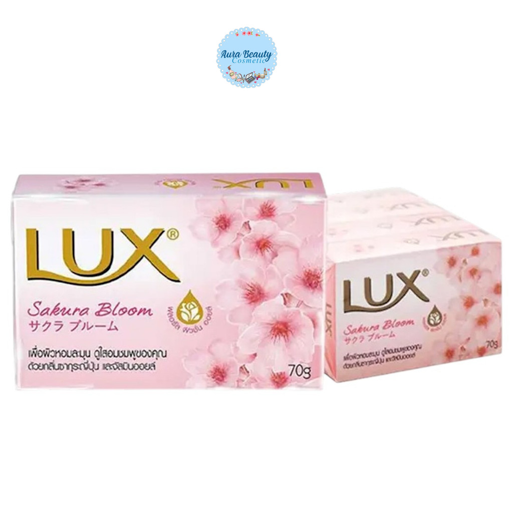 📍 (4ก้อน/แพ็ค) Lux Sakura Bloom Soap ขนาด 70 กรัม ลักส์ สบู่ก้อน กลิ่นซากุระ บลูม 🎈