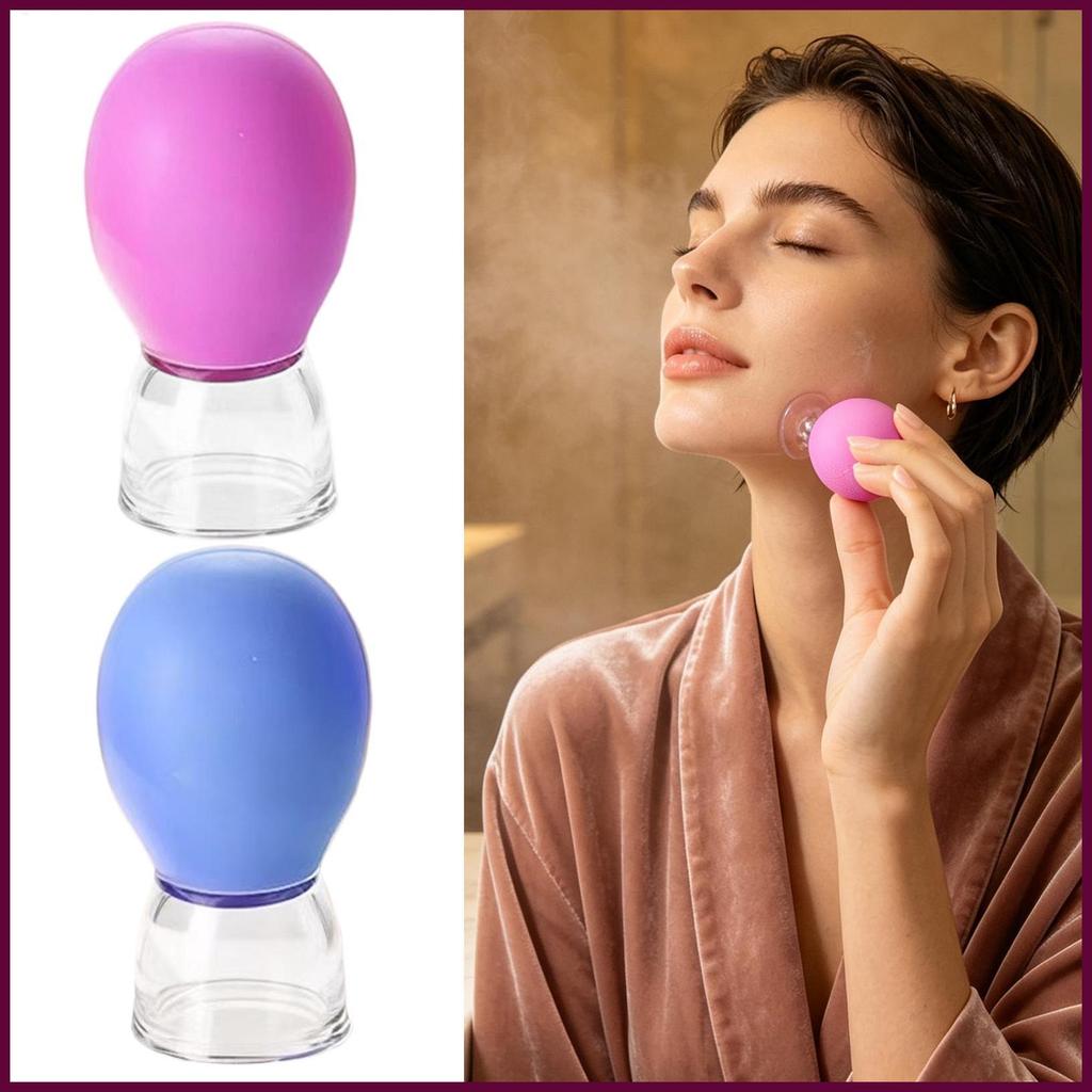 Facial Cupping 4 ชิ้นกระชับผิวดูดเครื่องมือความงาม Face ดูด Cupping สําหรับ Home Beauty Spa mueadegv