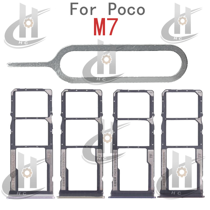 สําหรับ Poco M7 ถาดซิมการ์ดผู้ถือช่องใส่การ์ด Reader SD Slot Adapter อะไหล่