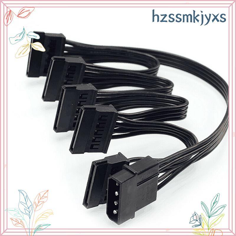 4Pin IDE ถึง 5 พอร์ตสาย 4Pin ถึงหลายพอร์ต SATA 18AWG สายไฟสําหรับฮาร์ดไดรฟ์ HDD SSD PC hzsmkjyxs.th