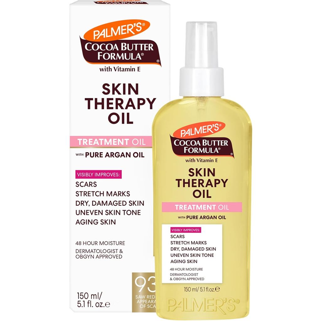 PalmersCocoaButterFormulaTherapyMoisturizingBodyOilwithitaminE&PureArganOil,DeepBodyMoisturizerforDe