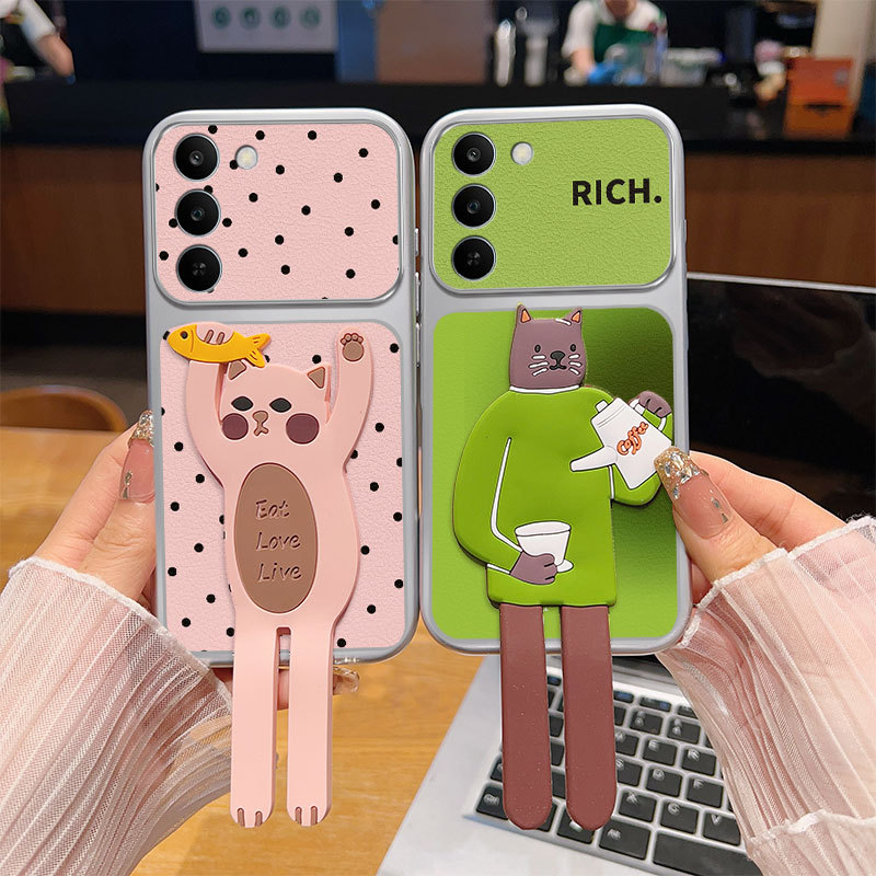 กรณีRealme C83 5GกรณีRealme P4 Lite 5GกรณีRealme C100 5Gกรณีตุ๊กตาน่ารักมาพร้อมกับขาตั้งพับได้Motoglyph Hardเคสโทรศัพท์BB-MBZJ