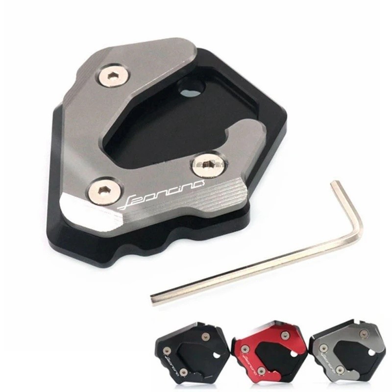 รถจักรยานยนต์ CNC Kickstand ขาตั้ง Extension แผ่นรองรับ Pad สําหรับ Leoncino 500 Leoncino500 BJ500 B