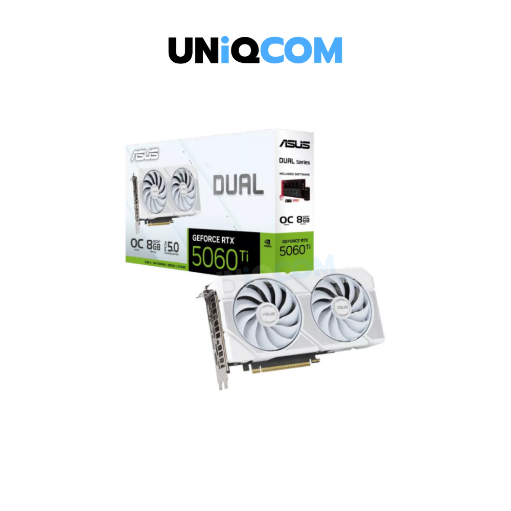 ASUS VGA GEFORCE RTX 5060 TI DUAL O8G WHITE - 8GB GDDR7