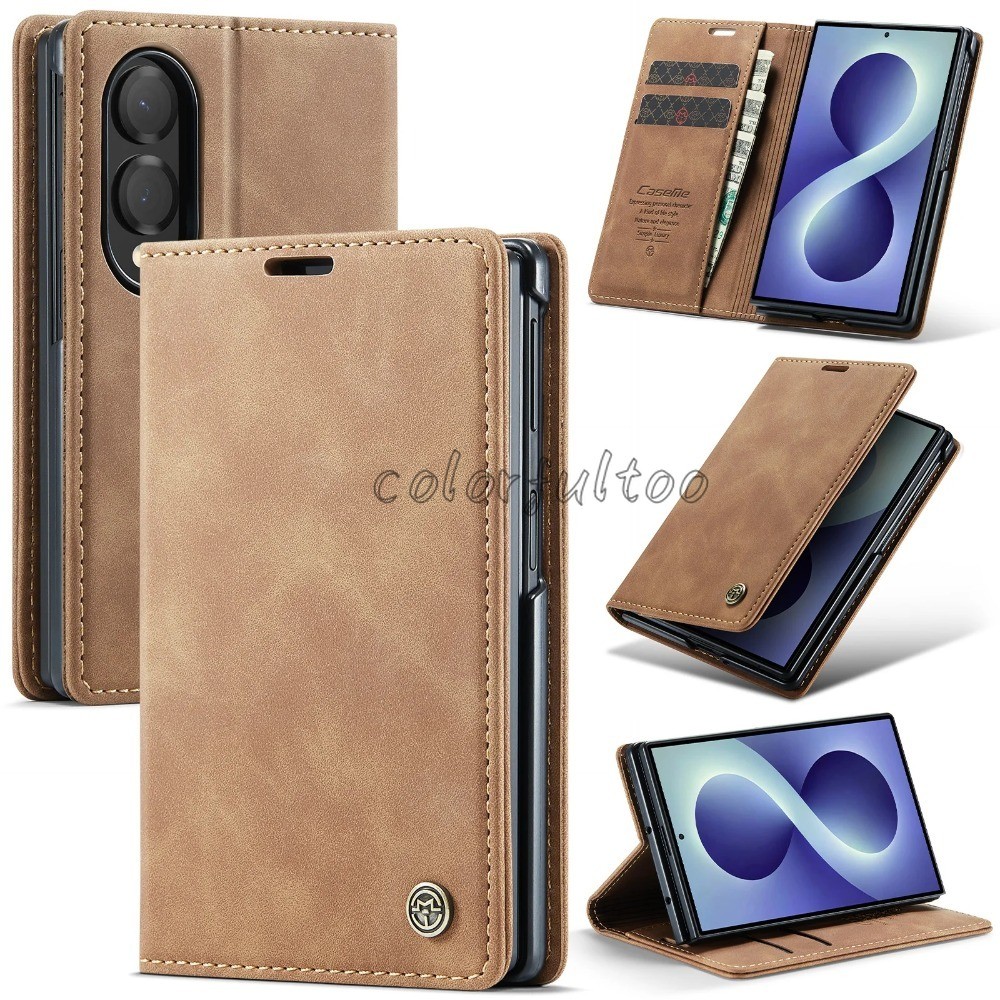 กระเป๋าสตางค์แม่เหล็กสําหรับ Samsung Galaxy Z พับ 8 Ultra Fold8Ultra ZFold8 ZFold8Ultra 5G Flip หนังเคสโทรศัพท์ช่องใส่การ์ดเต็มป้องกันพับกันกระแทกพับปลอกพับ
