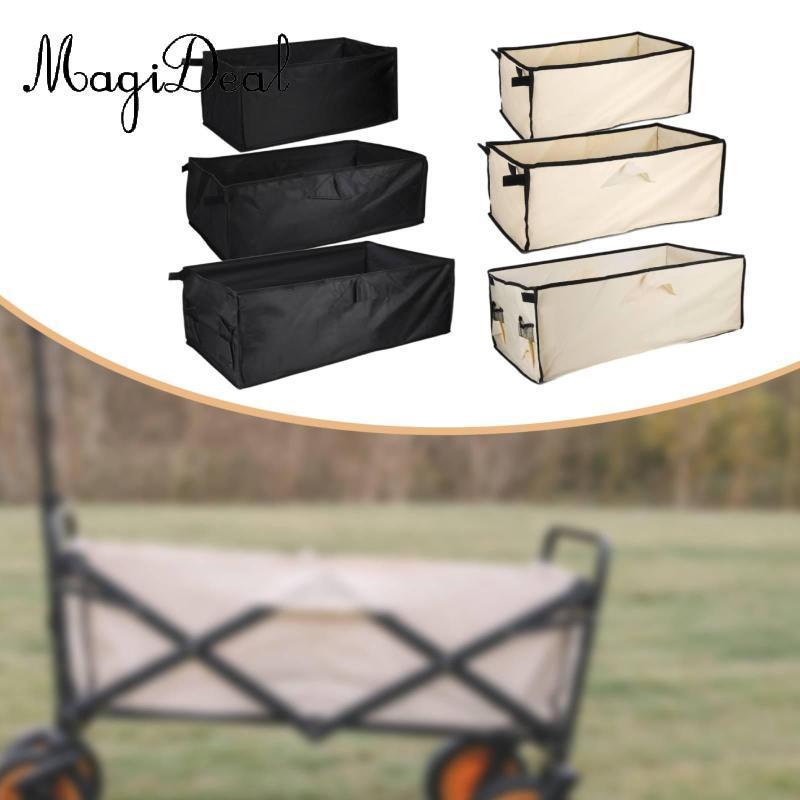 MagiDeal Wagon Liner Beach Camping Accessories ผ้า Oxford Camping Cart Liner Folding Wagon Cover