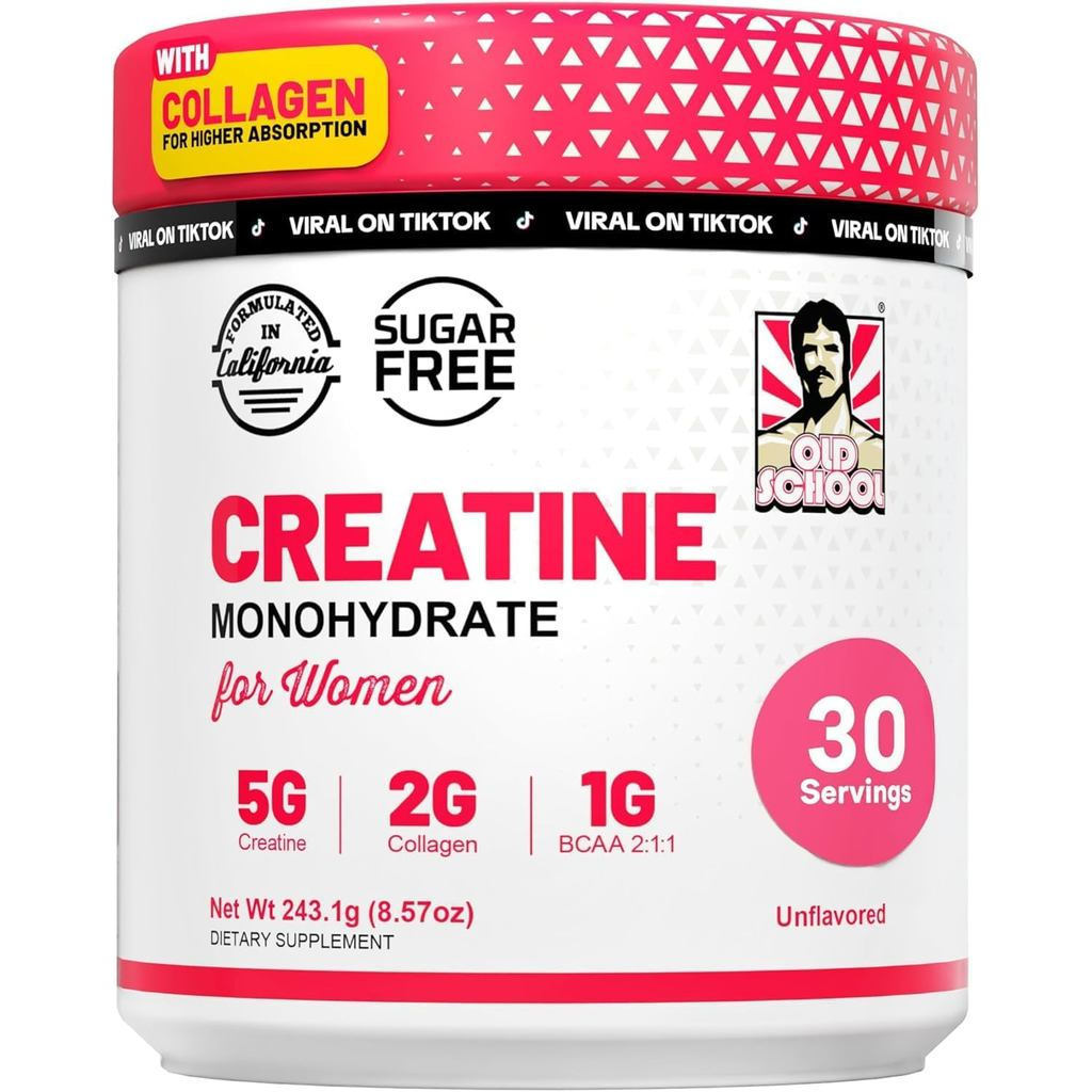 Old School Labs Creatine อาหารเสริมสําหรับผู้หญิงอาหารเสริมไปรษณีย์,รวมผง creatine monohydrate 5000m