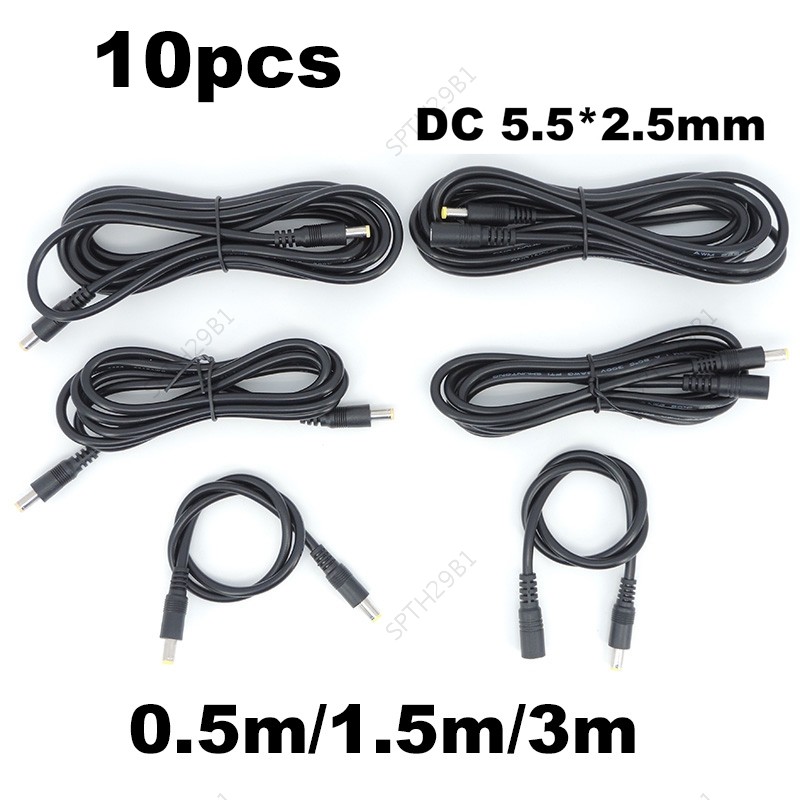 DC ชายหญิง power supply connector สาย 18awg อะแดปเตอร์ 19 V 24 V สําหรับ strip กล้อง 5.5X2.5 มม.0.5/