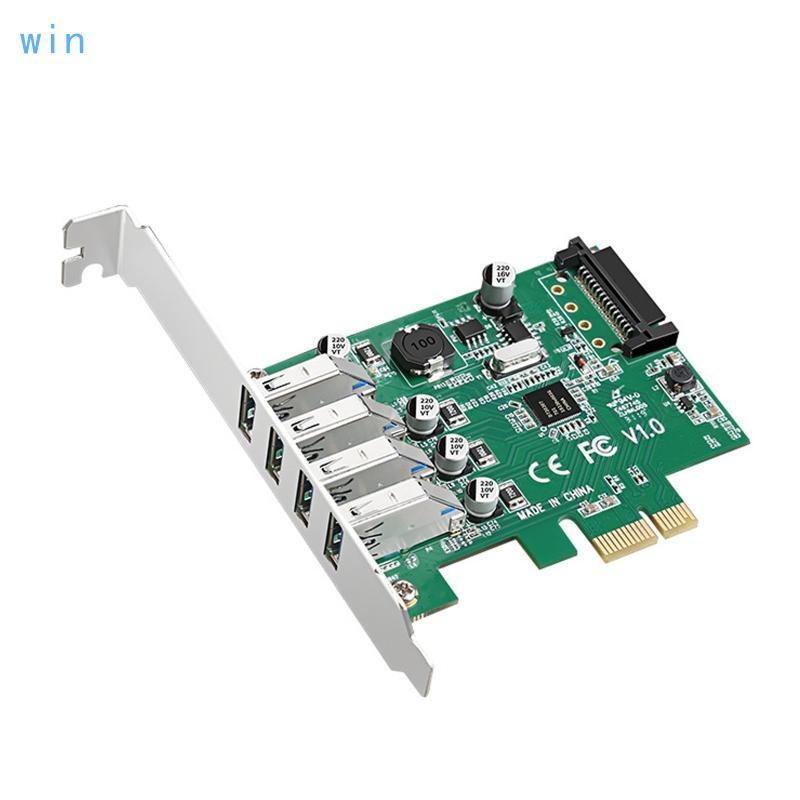 Win USB 3 0 PCI สําหรับ Express PCIE USB3 0 การ์ดอะแดปเตอร์ 5Gbps PCI-E 4 พอร์ตขยาย C