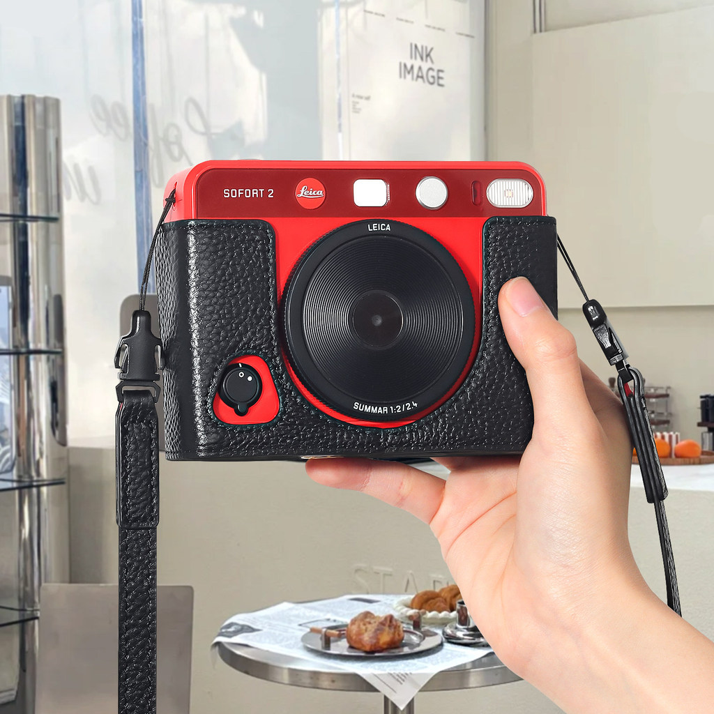 Polaroid sofort2 เคสป้องกันเหมาะสําหรับ Leica Leica sofort 2 กระเป๋าเก็บกล้องกระเป๋ากล้องฐานเคสหนังแ