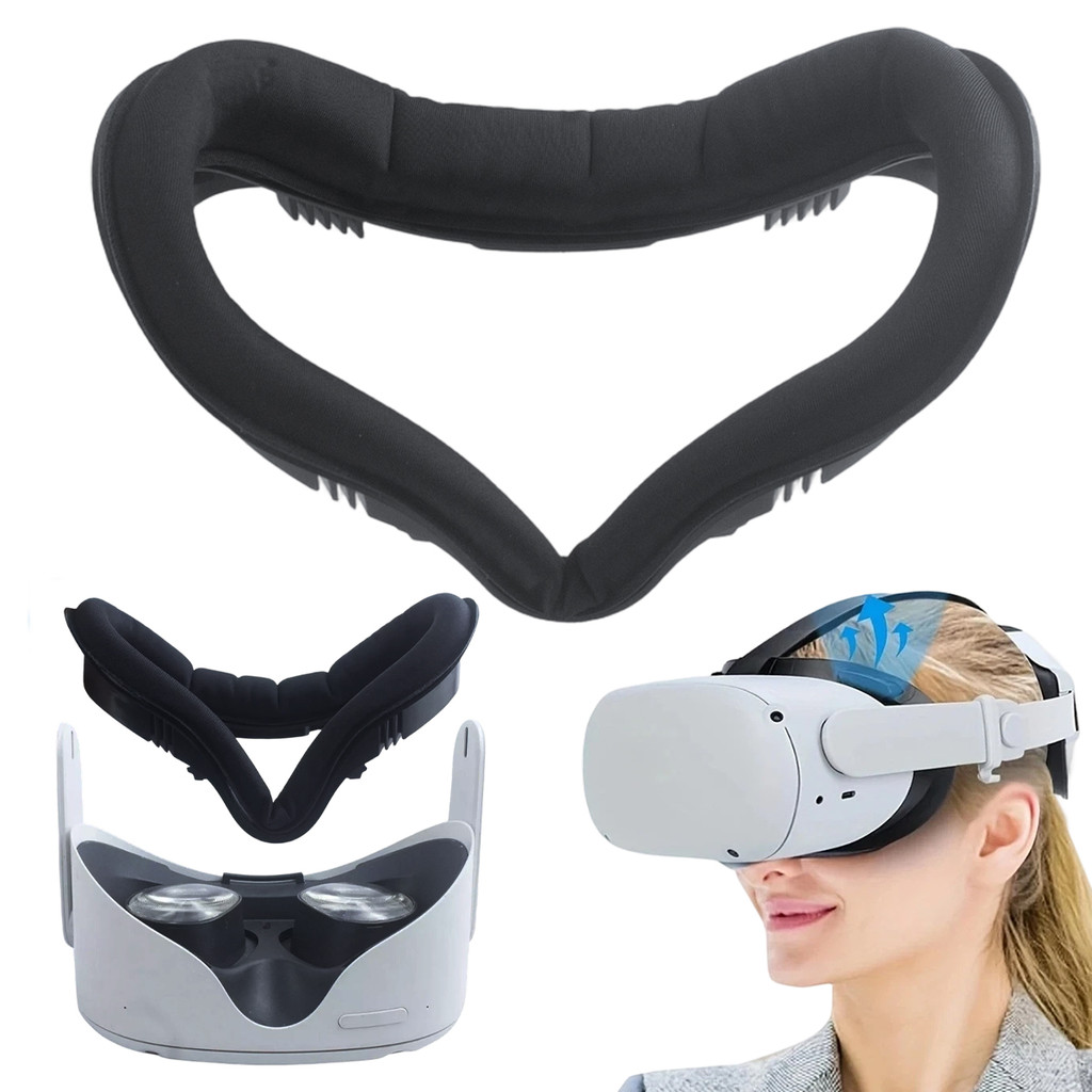 BaipeakBreathable Soft Face Mask Replacement สําหรับ Oculus Quest 2 Facial Interface Bracket หนัง PU