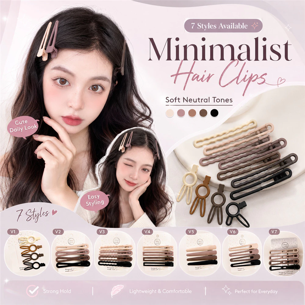 ใส่แฟชั่นมินิมอลนมชากาแฟสีเรียบด้านข้างด้วยคลิป ใบเรียกเก็บเงินเป็ด ไร้รอยต่อ