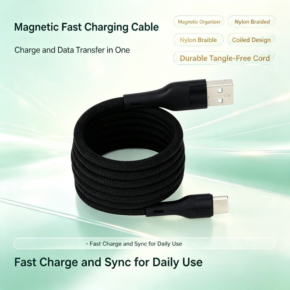 KAIYUE 100W สาย USB C สายแม่เหล็กประเภท C ถึง Type C PD Fast Charging สําหรับ Vivo Y19S Pro VivoY19S