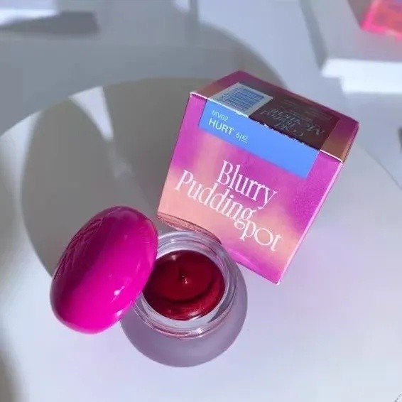 พร้อมสต็อก เกาหลี fwee Lip Cheek Dual-use Blush ลิปสติกพุดดิ้งครีม ND03 Moisturizing Matte Velvet Mo