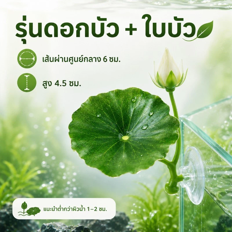 ตก แต่งตู้ปลา ใบบัวจำลอง ปล่อยให้ปลาได้พัก การวางไข่ หญ้าจำลอง ทำให้ตู้ปลาสวยขึ้น thumbnail 9