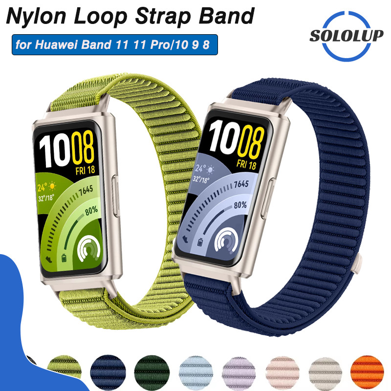 สายไนลอนหลอง for Smartwatch Huawei Band 11/11 Pro สายรัดกีฬา สายรัดเปลี่ยนที่ระบายอาศ