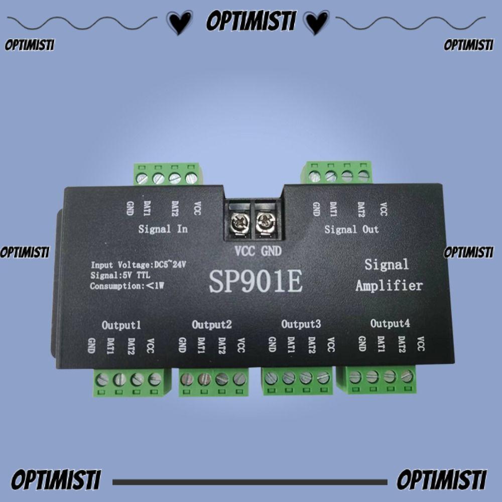 OPTIMISTI8E Light Strip Repeater, DC12-24V เครื่องขยายสัญญาณ SP901E แบบแยก, LED Pixel Strip โปรแกรม 