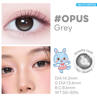 【FDA 10PCS】FRESHLADY Opus ชุด|Opus Red|Blue|Brownนแทคเลนส์สีคอนแทคเลนส์แบบใช้แล้วทิ้งรายวัน 14.5 mm 50-55% Lsize【0~5.00】