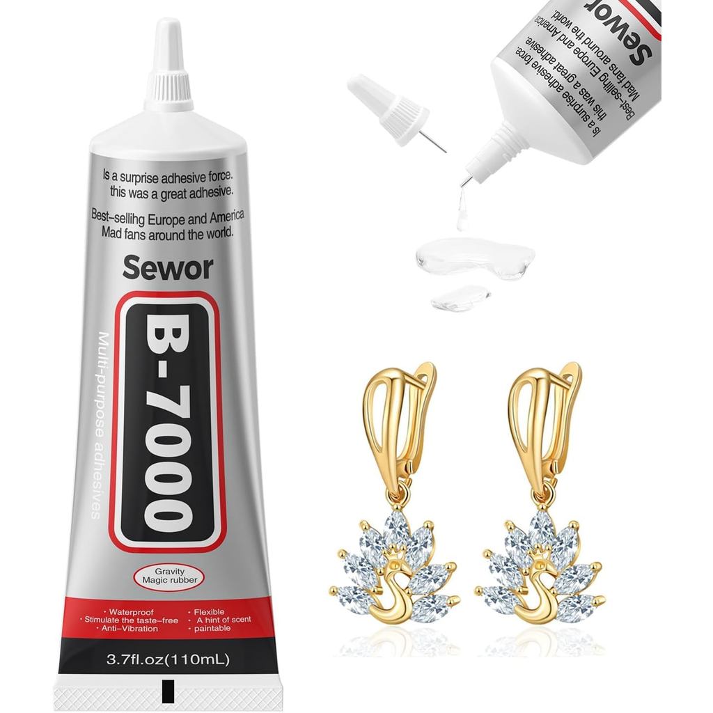 B-7000 กาวใสสําหรับงานฝีมือ Rhinestone,เครื่องประดับและลูกปัดกาว B7000 กึ่งของเหลวความหนืดสูงกาวสําห