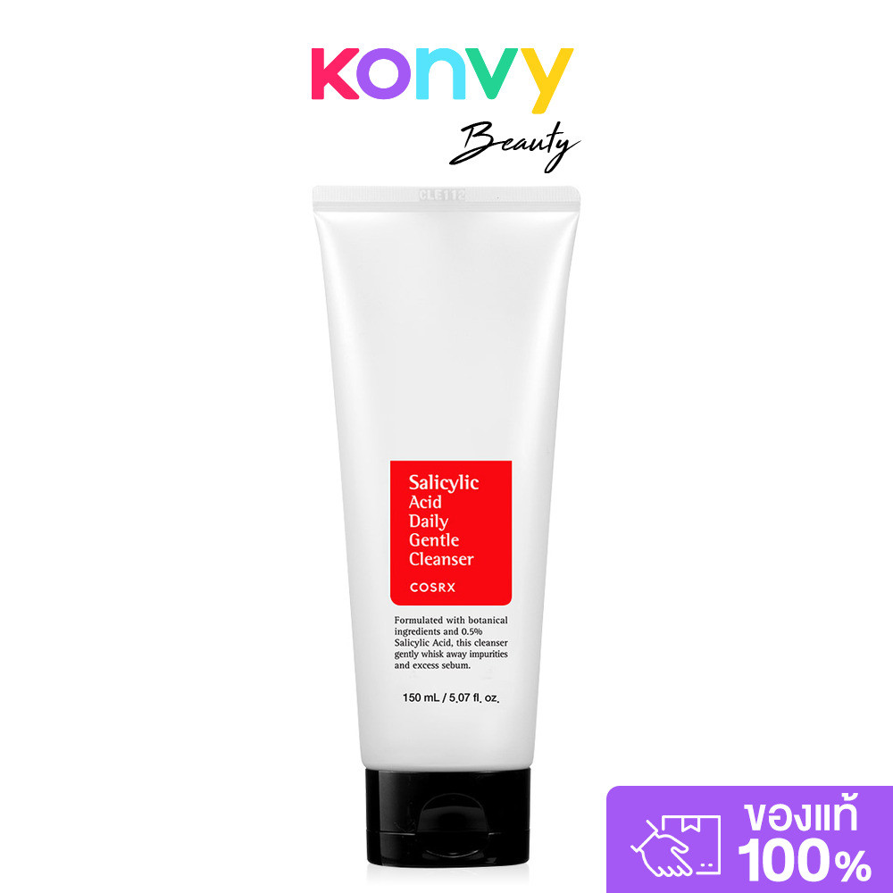 COSRX Salicylic Acid Daily Gentle Cleanser 150ml โฟมล้างหน้าลดปัญหาสิว ลดความมัน ทำความสะอาดผิวได้อย่างหมดจดและอ่อนโ...