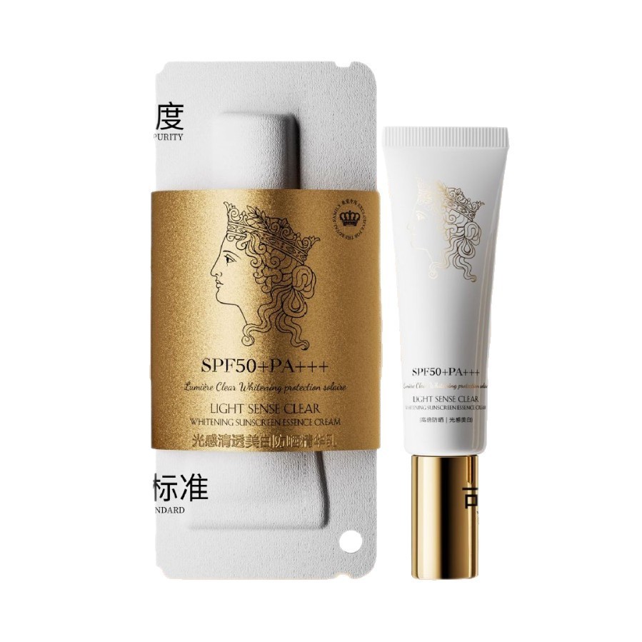 [คลังสินค้าพร้อม] Face-s Light Sensation Clear Whitening Sunscreen Essence Lotion ทั้งร่างกายใช้ครีม