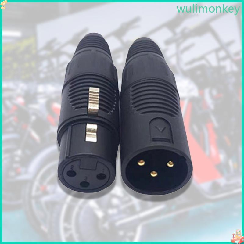 WU 3 Pin ชายหญิง XLR 35 Jack Connector ปลั๊กอะแดปเตอร์ไฟฟ้าสําหรับสายเคเบิล Wearproof XLR 3 Pin Conn
