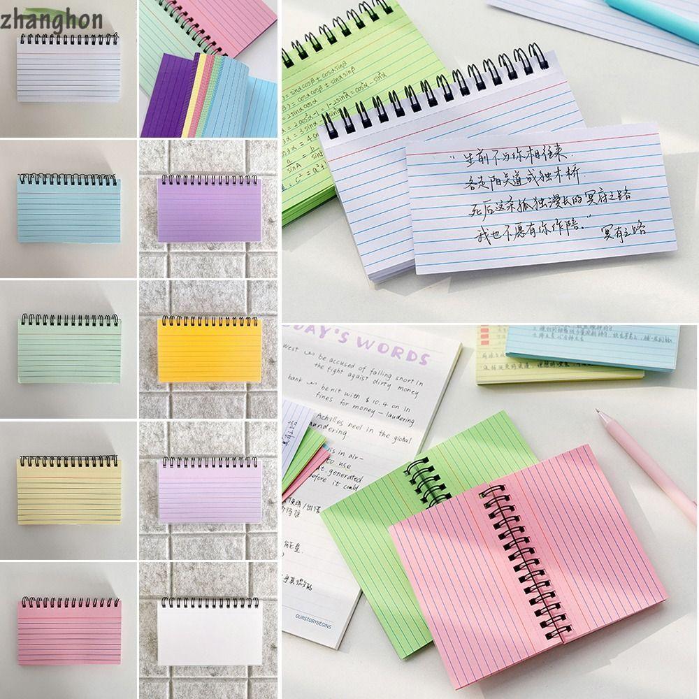 ZHANGHONG Notepad, สมุดบันทึกแบบฉีกได้แบบเส้นแนวนอน, นักเรียนสมุดโน้ตม้วนแบบพกพาเรียบง่าย