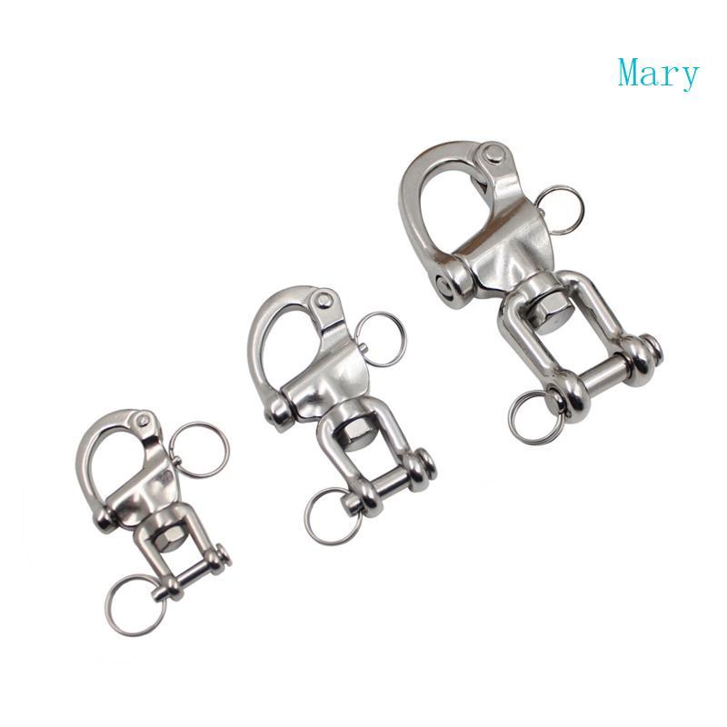 Mary สแตนเลส FIXED Bail Snap Shackle สําหรับสร้อยข้อมือเรือใบ FIXED Bail Shackle