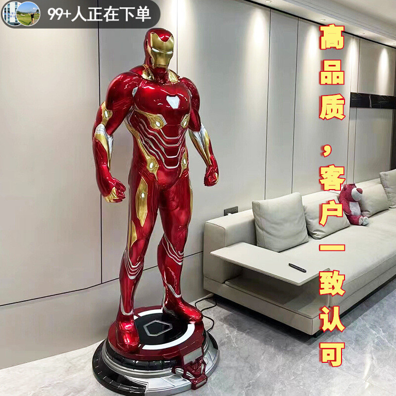 Marvel Iron Man 1: 1 เครื่องประดับขนาดใหญ่รูปทั้งตัว MK7 Luminous Sculpture Anti-Hulk ตกแต่งห้องนั่ง