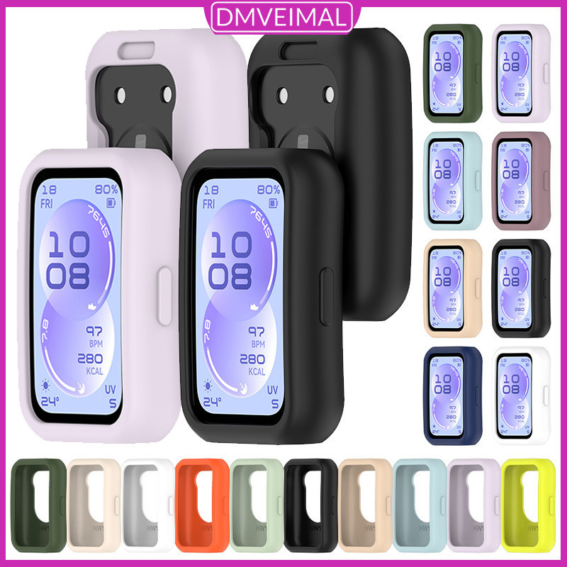 กรณีฝาซิลิโคน for Huawei Band 11 11 Pro /Huawei Band 10 9 8 NFC อุปกรณ์ป้องกันหน้าจอยางอ่อนร่องกรอบกันชนอุปกรณ์เสริม