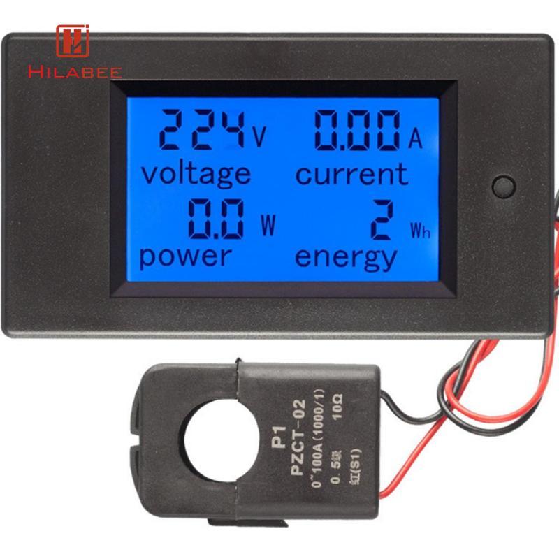 [UsusexaMY] AC 80-260V 100A PZEM-061 จอแสดงผล LCD มัลติมิเตอร์แบบแรงดันไฟฟ้าแบบดิจิตอล