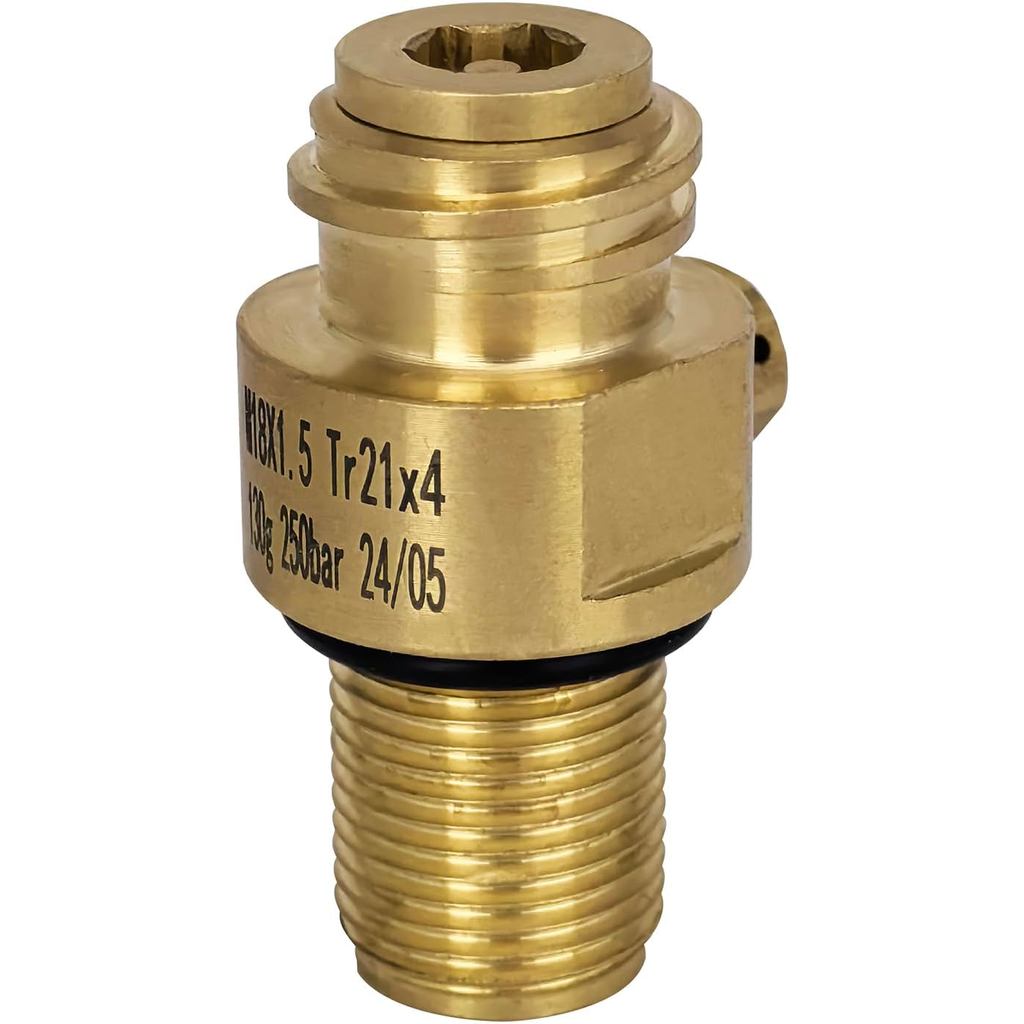 โซดาน้ํา CO2 วาล์วกระบอก M18x1.5 ขวดเปลี่ยนอะแดปเตอร์เปิด/ปิดเติม TR21-4 8NV0