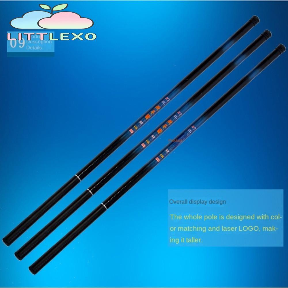 LITTLEX ชุดเบ็ดตกปลา, Casting Rod Carbon Fibre Fishing Rod ชุด, Travel Fishing Gear Telescopic Glass Fibre 2.1 M-7.2 M Feeder Rod Combo ตกปลา