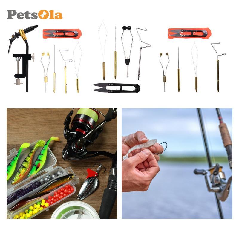 PETSOLA Fly Tying เครื่องมือ, กรรไกร, ที่วางแกน Fly Tying, เสร็จสิ้น Fly Tying, Knotter