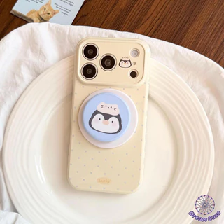 เคสหัวใจฟอง ลายหมีขาว เพนกวิน สุนัข หมูน่ารัก สไตล์หวานๆ สำหรับ IPhone 17 AIR 11 15 13 14 16 12 Pro Max XR X 16 15 Plus