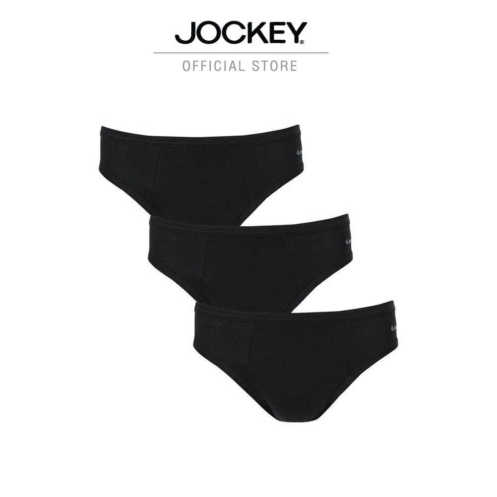 JOCKEY ELANCE BIKINI X3 ชุดชั้นในชาย รุ่น KU 5035 แพ็ค 3 ตัว สีดำ