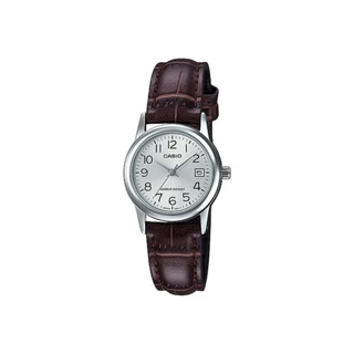 CASIO นาฬิกาข้อมือ CASIO รุ่น LTP-V002L-7B2UDF สายหนัง สีน้ำตาล