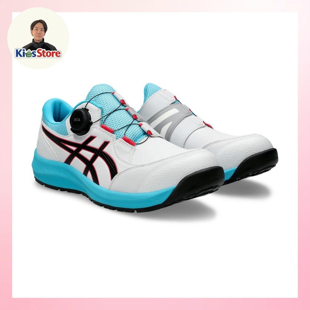 รองเท้าเซฟตี้ asics ウィンジョブ CP309 BOA JSAA A種先芯 หนังเทียม ローカット 3E ユニセックス ホワイト/ブラック - สินค้านำเข้าจาก