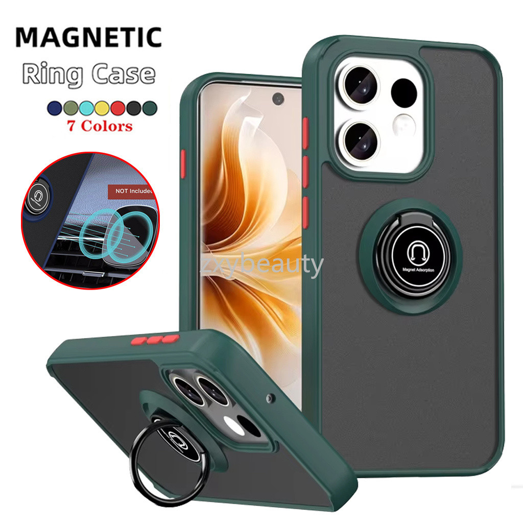 ปลอกสําหรับOPPO Reno 16 Pro 16F 15 15F 14 14F 13F 13 12 11 12F 11F 5G 4G 2026 เคสโทรศัพท์กันกระแทกแหวนแม่เหล็กสําหรับReno16 15Pro Max 14Pro 13Proขาตั้งด้านหลังกรณี