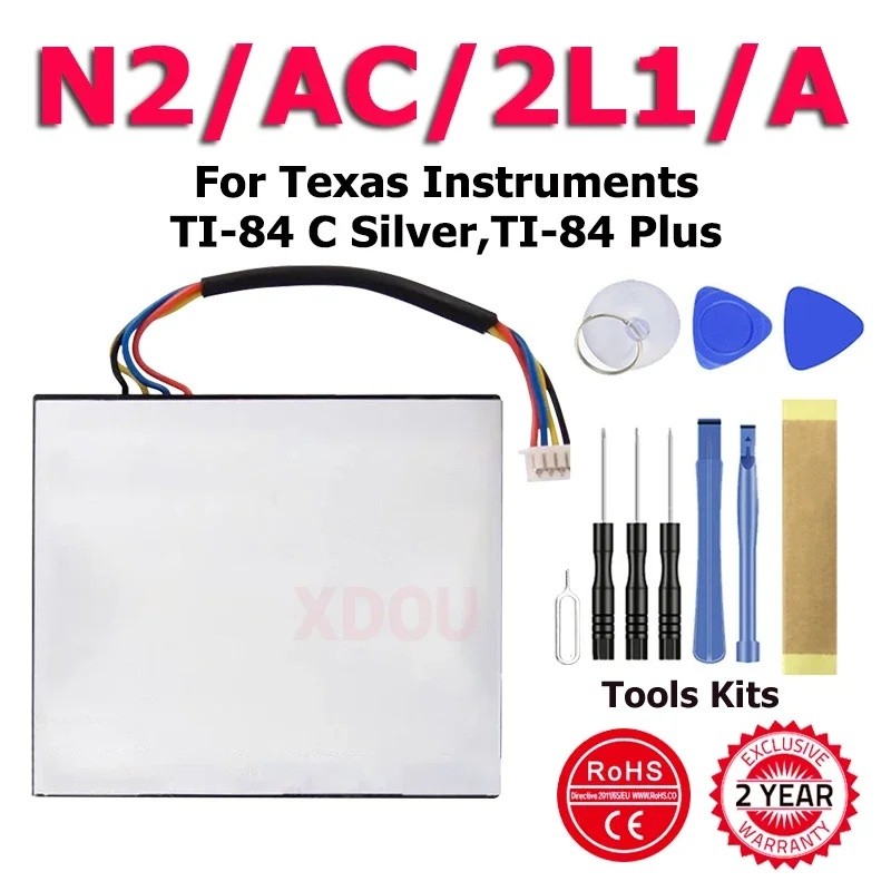 XDOU 3.7L0800SP แบตเตอรี่สําหรับ Texas Instruments N2/AC/2L1/A สําหรับ TI-Nspire CX CAS 541384530001