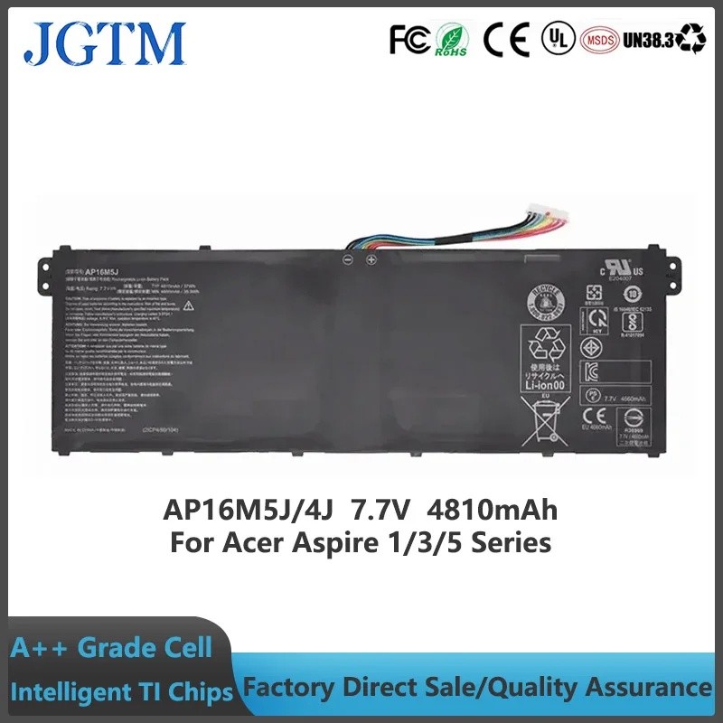 JGTM 7.7V 37WH AP16M5J AP16M4J แบตเตอรี่แล็ปท็อปสําหรับ Acer Aspire 3 A314-31 A315-21 A315-21-63F1 A